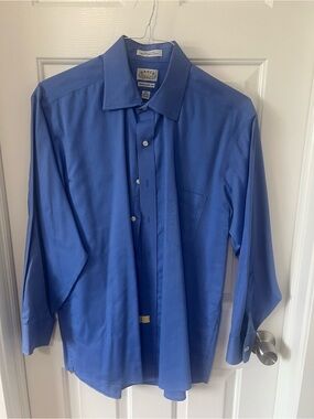 Men's Long-Sleeve Royal Blue Dress Shirt